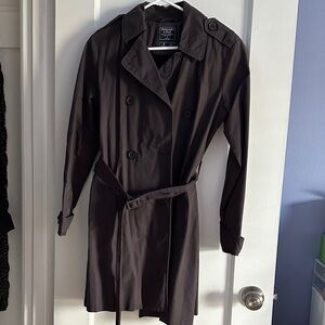 Abercrombie & Fitch Dark Brown Trench Coat